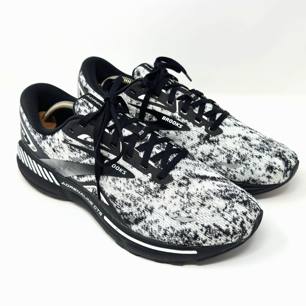 Brooks Adrenaline GTS 23 Sneakers Mens 11 2E Wide Black White Walk Running Shoes